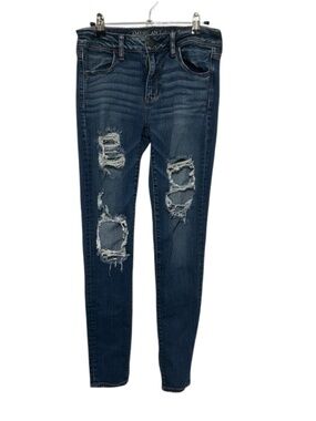 American Eagle Distressed Ripped Jegging Jeans Size 8